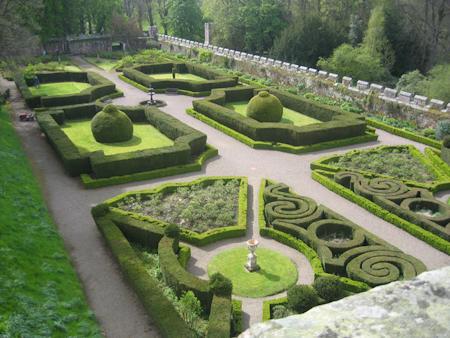 The formal gardens at Chillingham