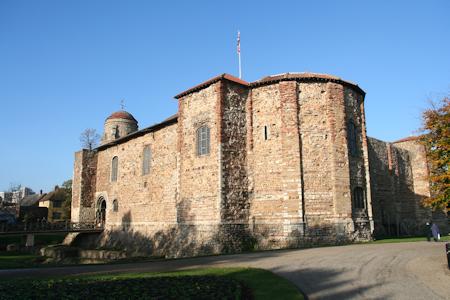 South east corner of Colchester Castle displaying the apse on the east wall