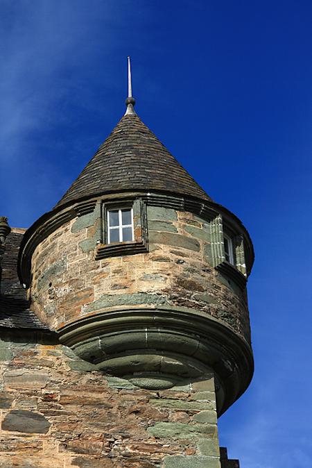Close up view of Castle Menzies