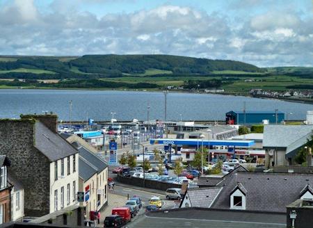 View over Stranraer from the top of the castle