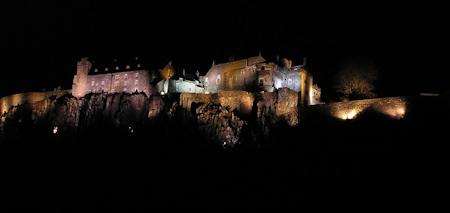 Stirling Castle lit up at night