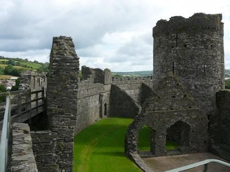 View into the castle from the battlements