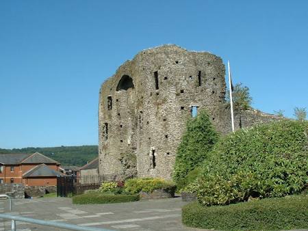 Neath castle gatehouse viewed from the south